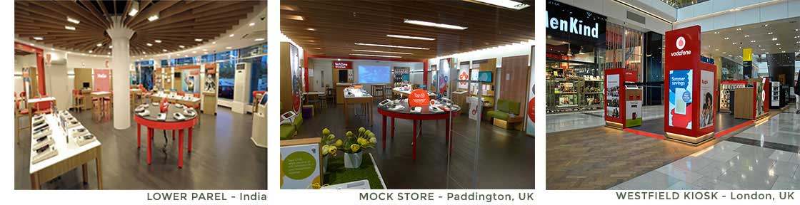 Vodafone stores and kiosk images